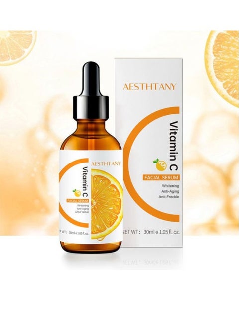 Vitamin C Serum 30ml – Brightening Face Serum with Hyaluronic Acid & Vitamin E – Anti Aging, Whitening, Dark Spot Corrector & Skin Glow Serum